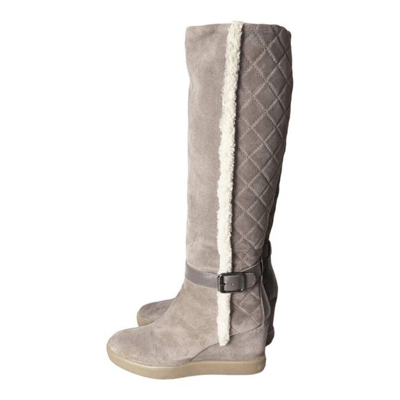 AQUATALIA Callie Faux-Shearling Wedge Boot Size 7.5 - Picture 2 of 11